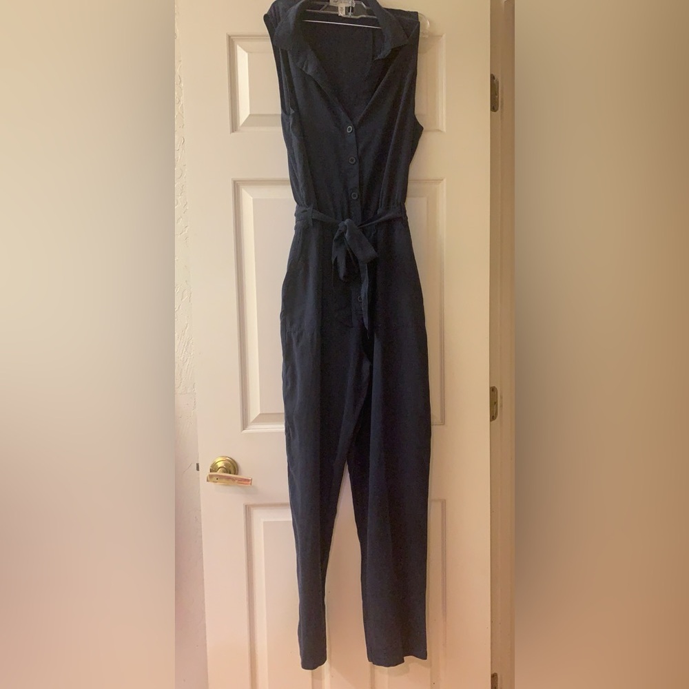 NWT Sundance Cloth & Stone Navy Blue Jumpsuit - Picture 2 of 14